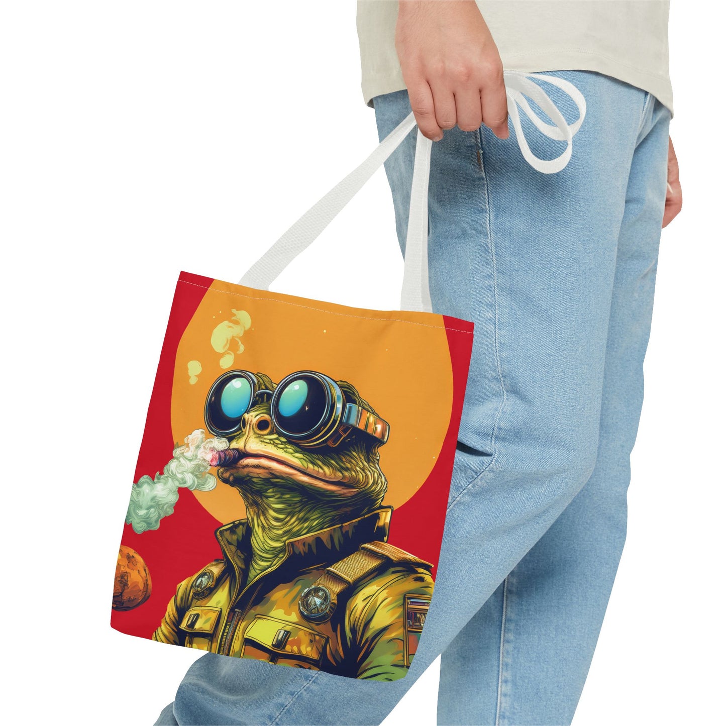 Stellar Smoker Toad Tote – Light Up the Limitless Cosmos | Retro Space Essential