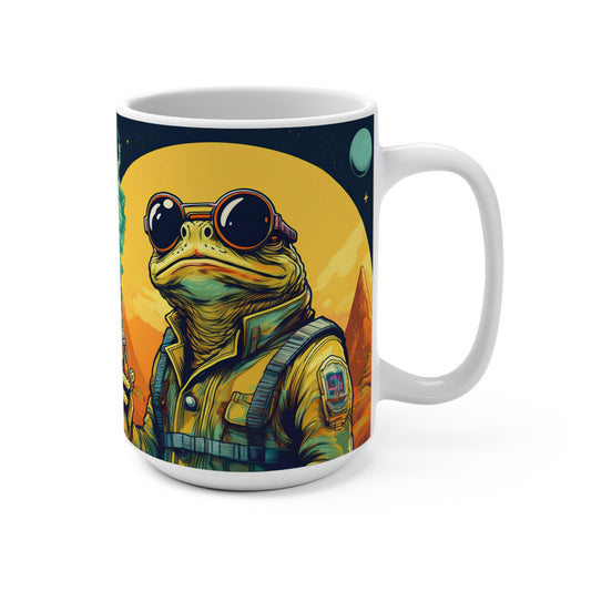 Vapor Voyager Toad Mug – Sip in Stellar Style | 15oz Retro Space Mug