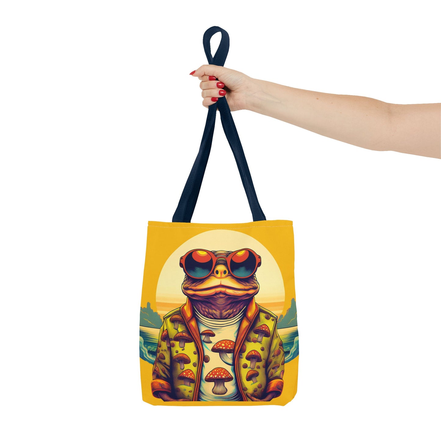 Golden Glow Toad Tote – Radiate Psychedelic Vibes | Festival Essential