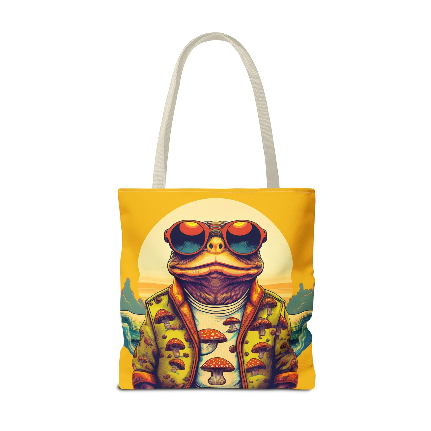 Golden Glow Toad Tote – Radiate Psychedelic Vibes | Festival Essential