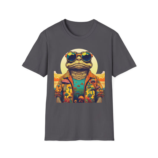 Sunset Shroom Toad Tee – Immerse in Psychedelic Bliss | Festival Essential