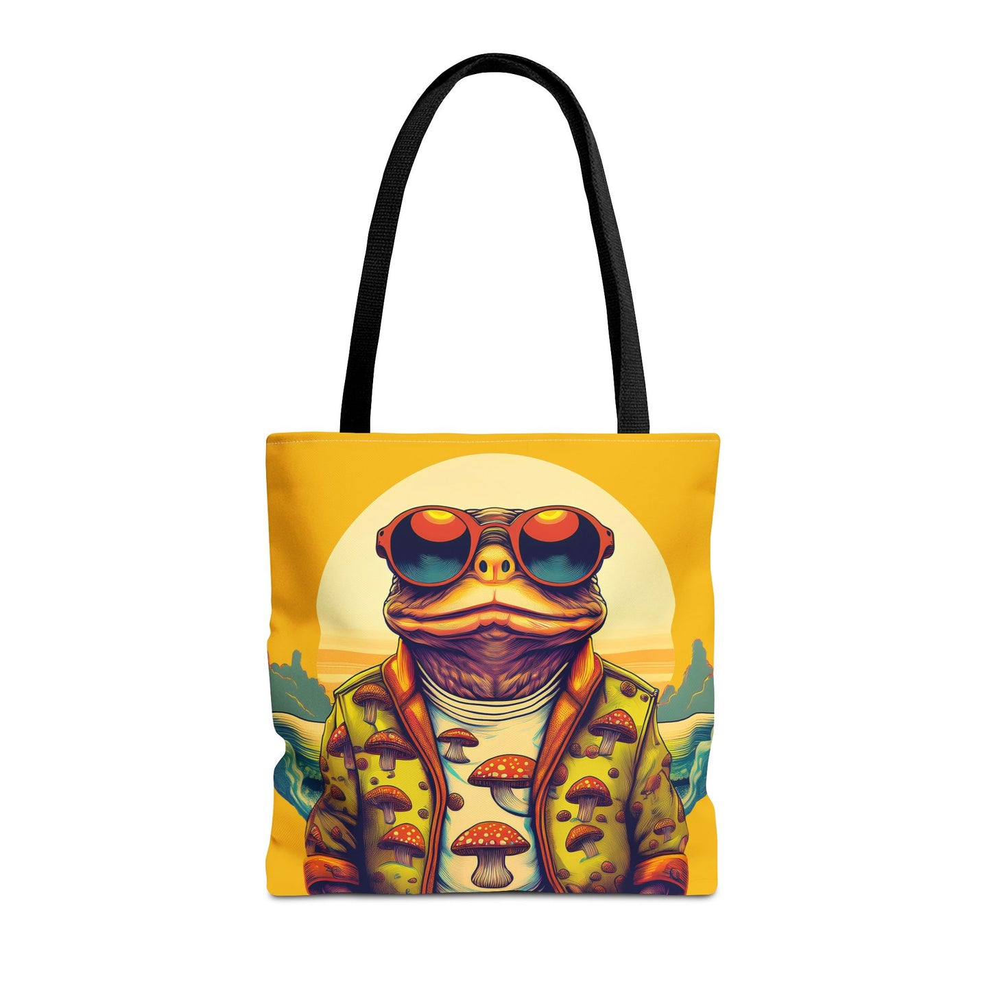 Golden Glow Toad Tote – Radiate Psychedelic Vibes | Festival Essential