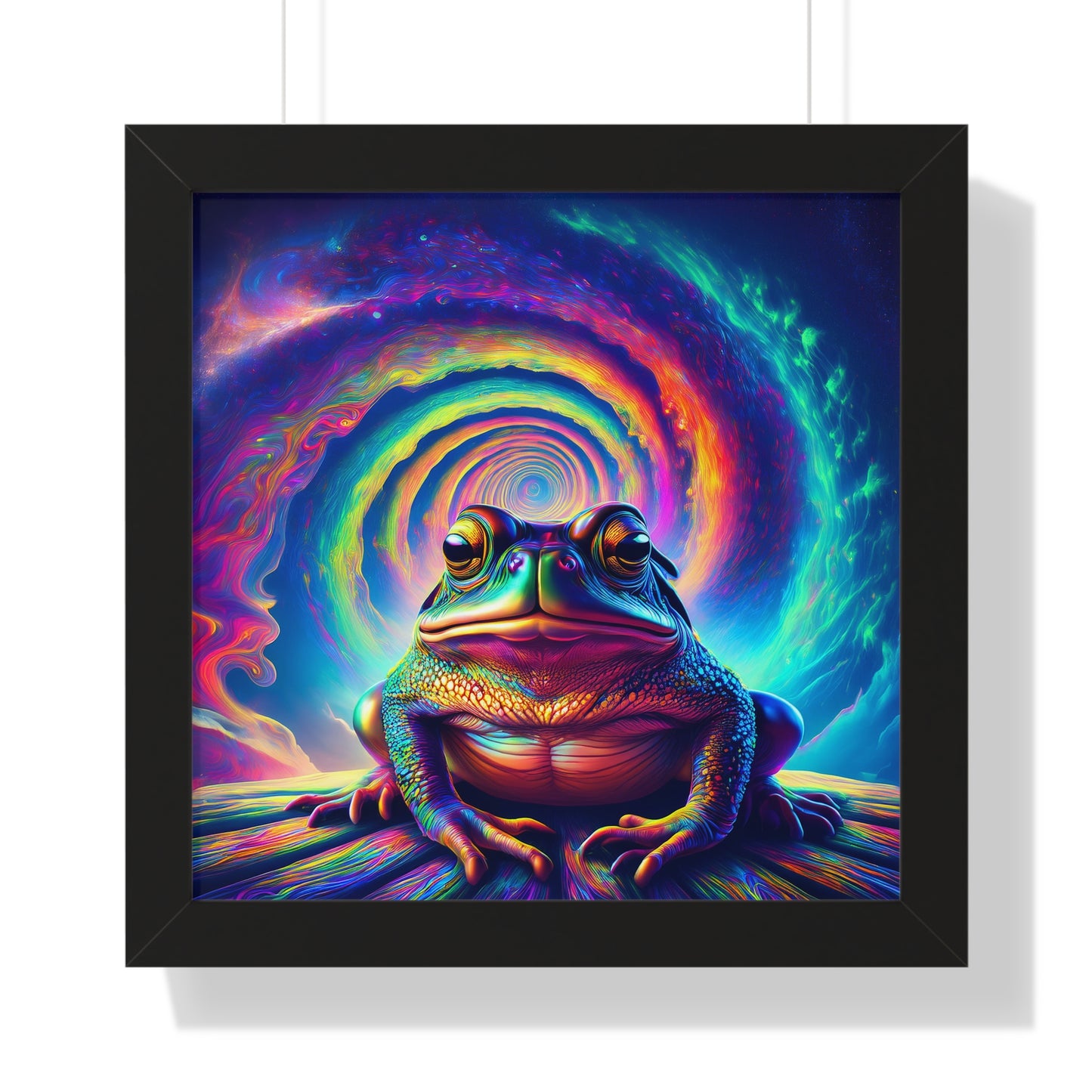 Vortex Vision Toad – Framed Hypnotic Art