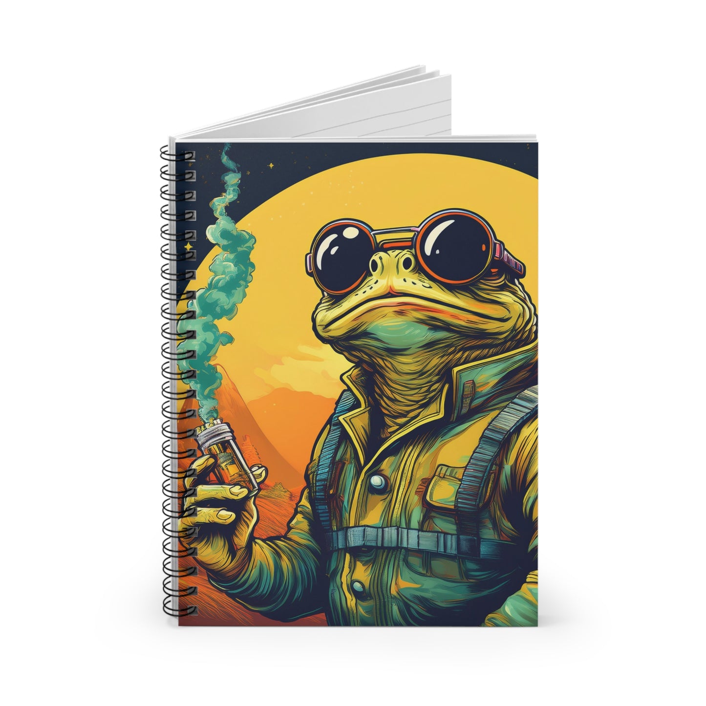 Vapor Voyager Toad Notebook – Capture Cosmic Calm | 118 Pages of Retro Inspiration